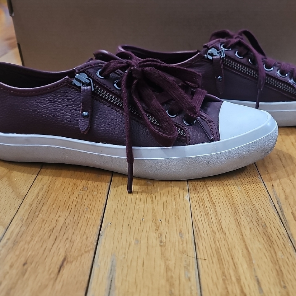 Coach Burgundy Sneakers with White Soles